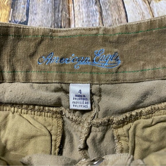 American Eagle Tan Corduroy Button Fly Skirt With Pockets - Picture 4 of 5